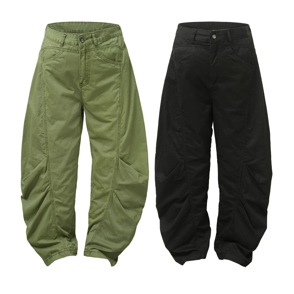 Balloon Fit Utility Cotton Pants