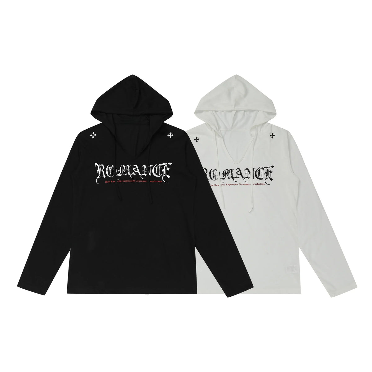 Gothic Logo Hooded Long Sleeve