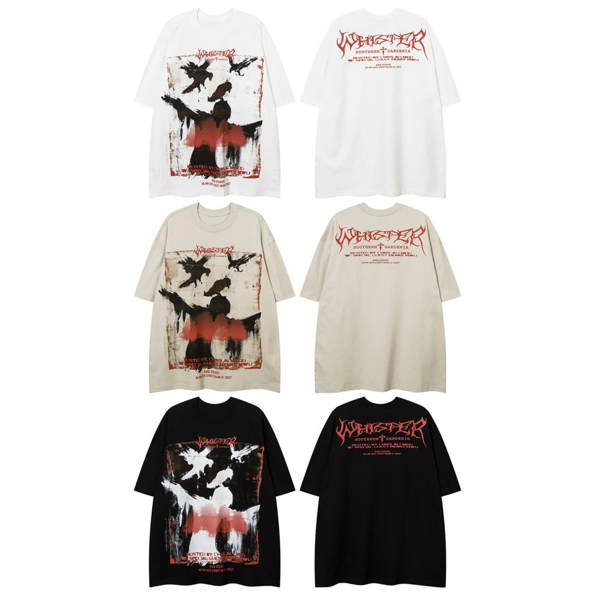 Distressed Raven Graphic Tee