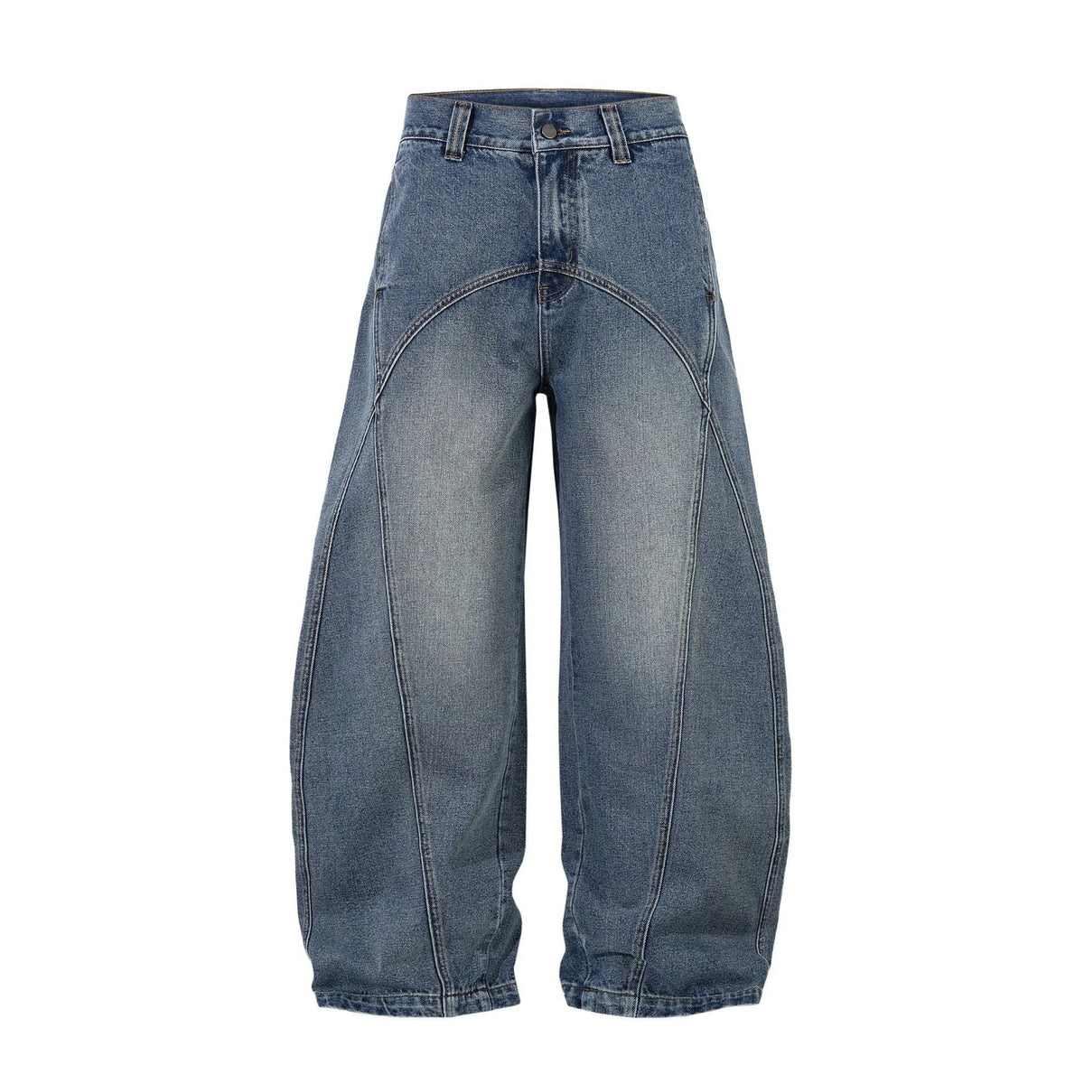 Curved Blade Wide-Leg Jeans