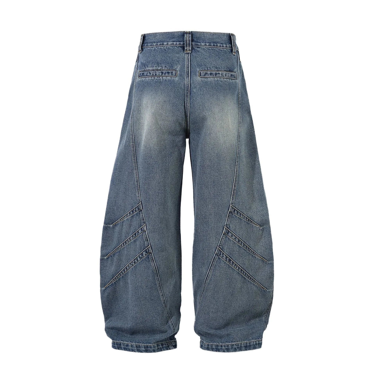 Curved Blade Wide-Leg Jeans