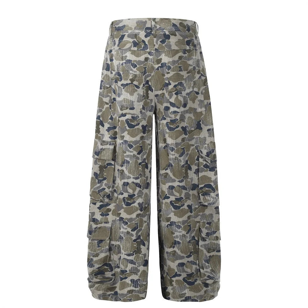 Corduroy Camouflage Cargo Pants