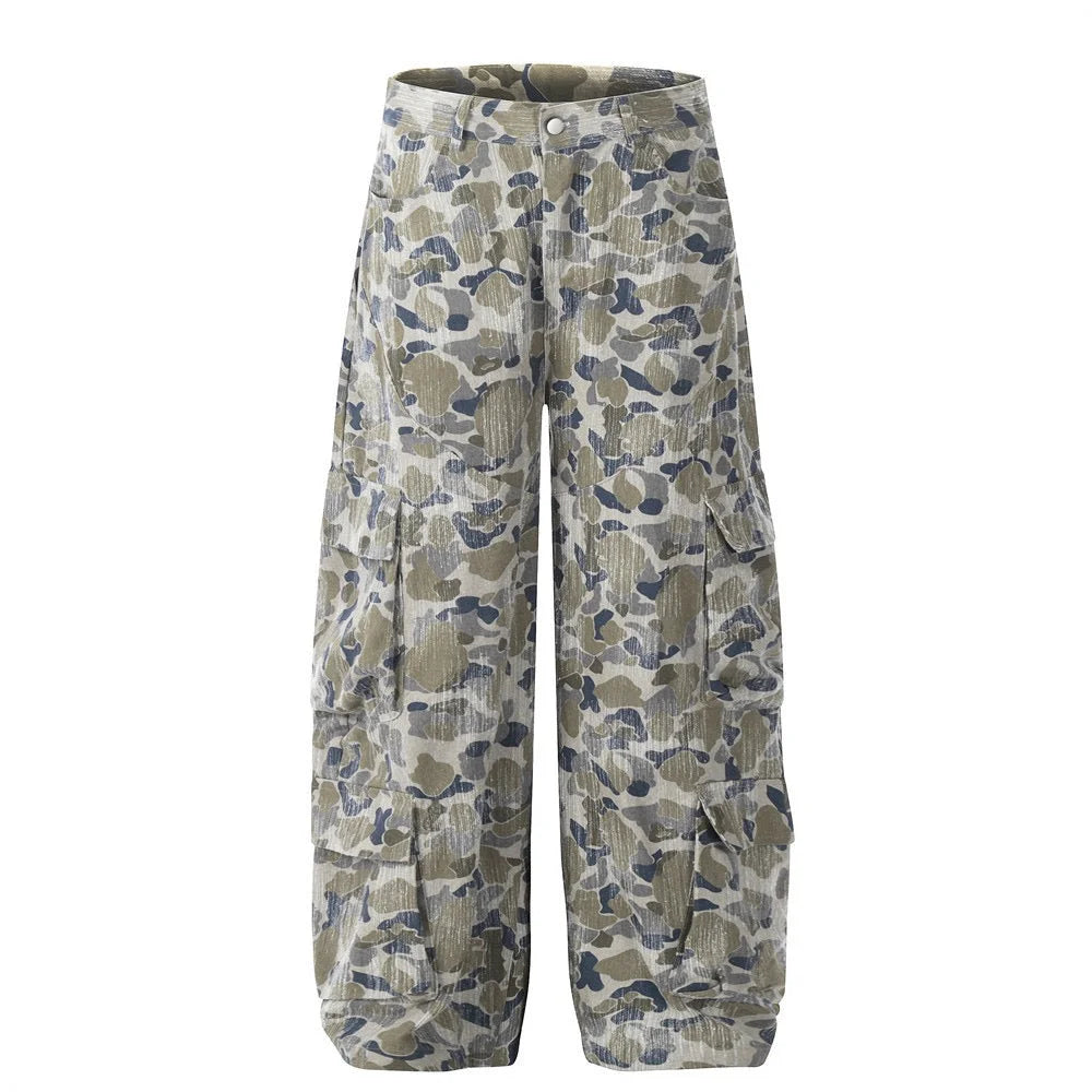 Corduroy Camouflage Cargo Pants