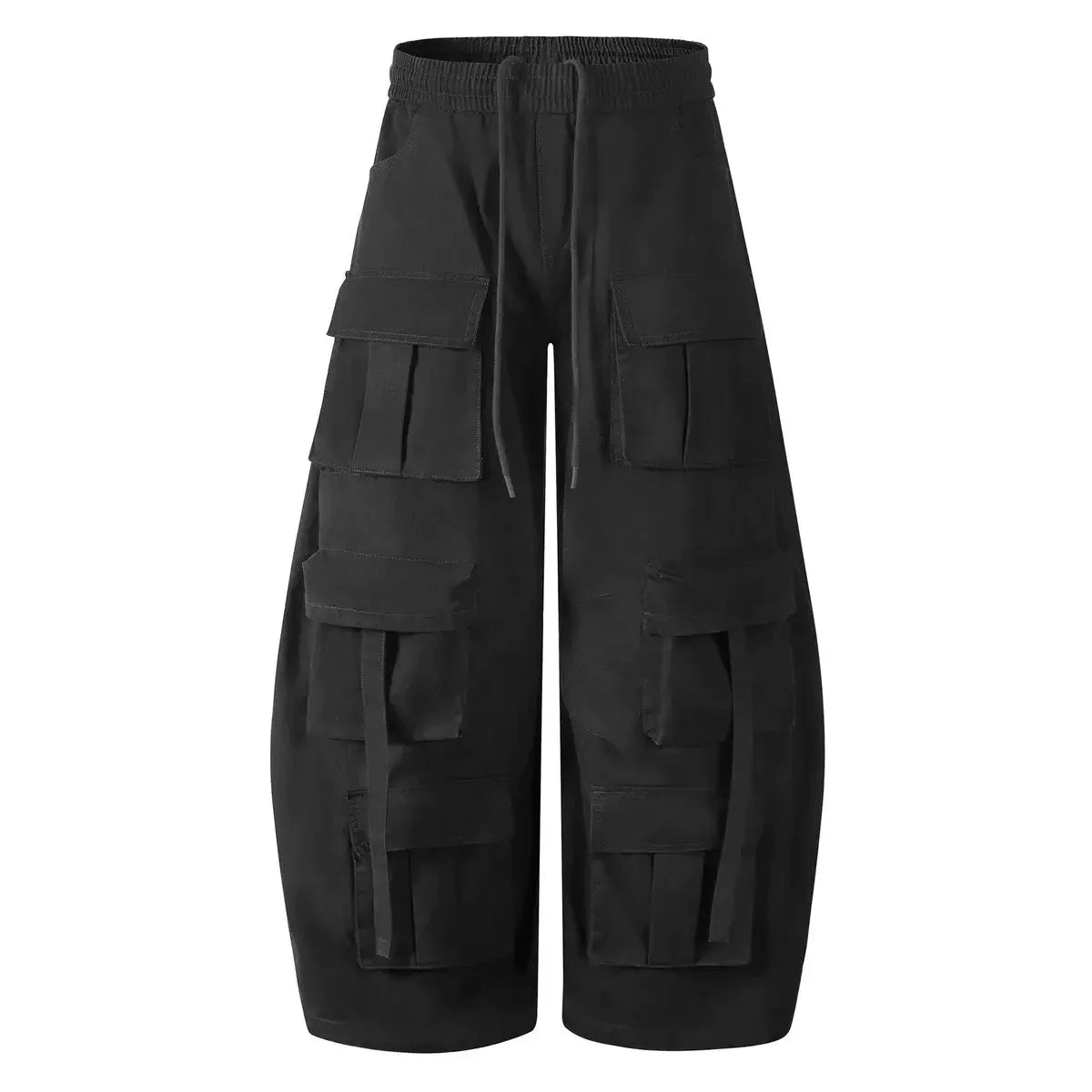 Multi-Pocket Cargo Barrel Pants