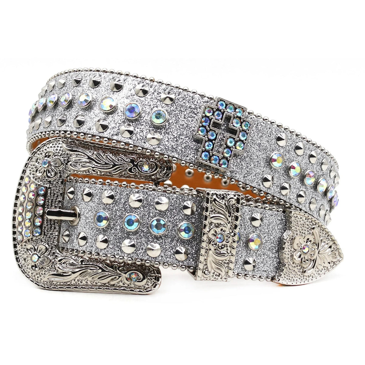 Inlaid Cross Diamond Belt