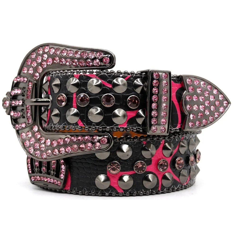 Crown Diamond Buckle Belt