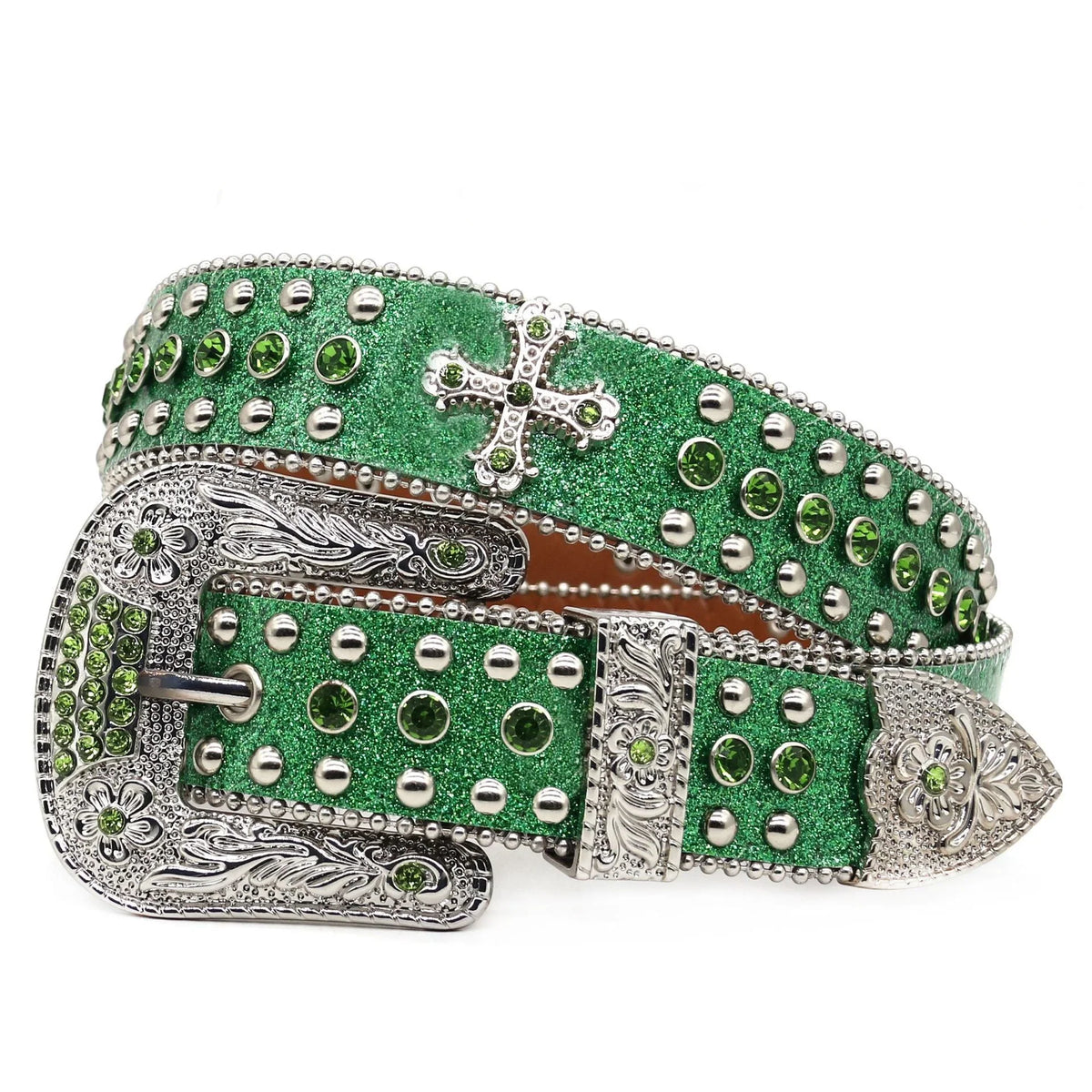 Punk Cross Studded Diamond Belt