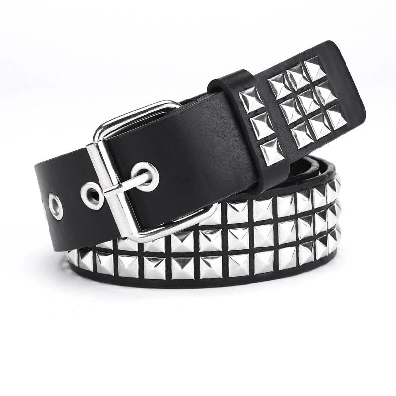 Punk Square Stud Rivet Belt