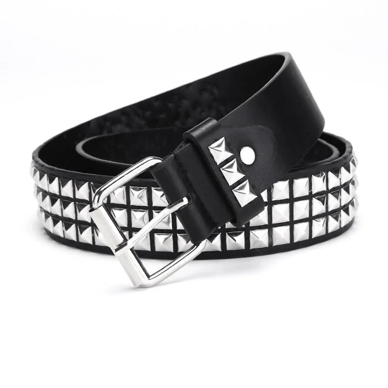 Punk Square Stud Rivet Belt