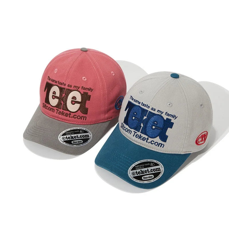Retro Embroidered Flat Cap