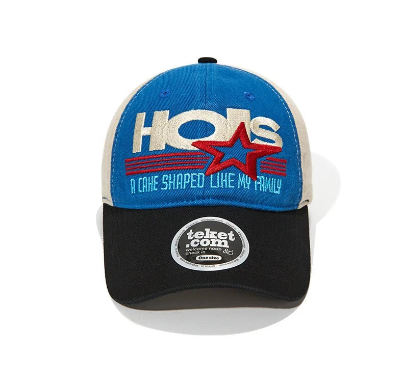 Retro Embroidered Flat Cap