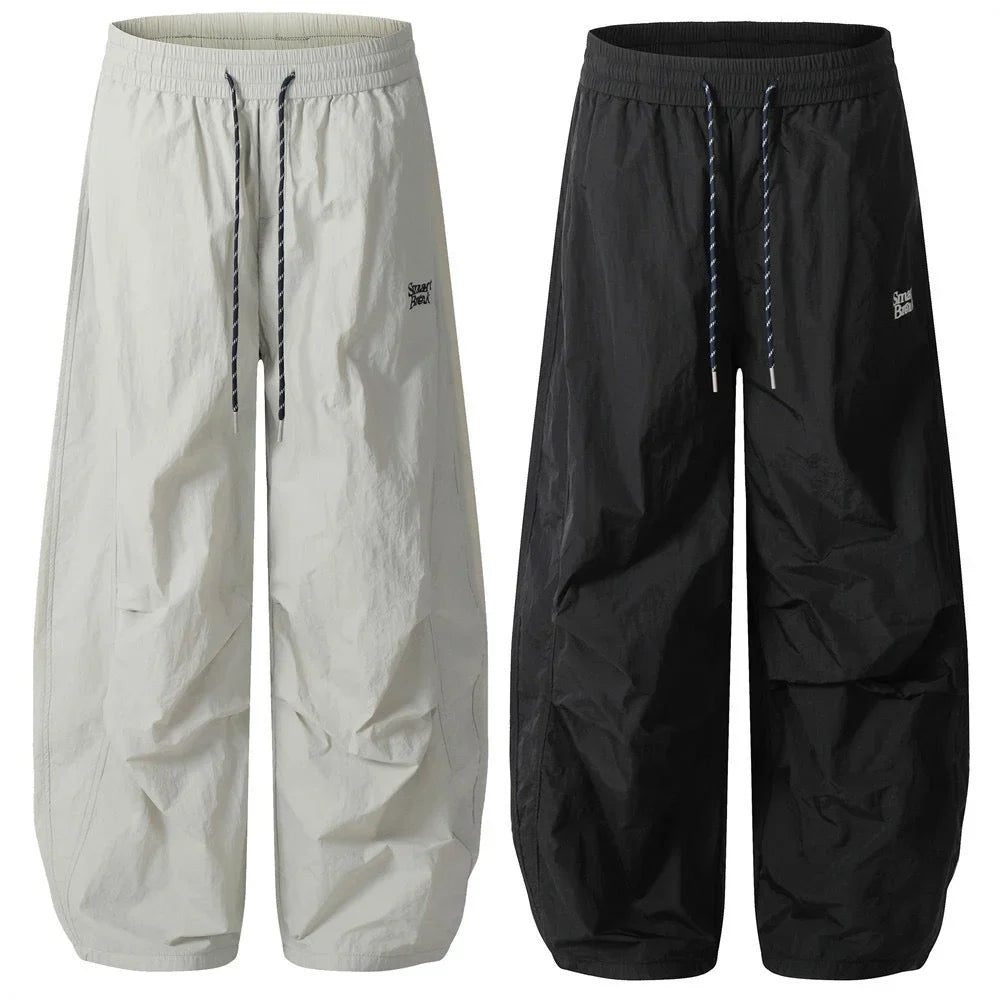 Lightweight Mesh Wide-Leg Track Pants