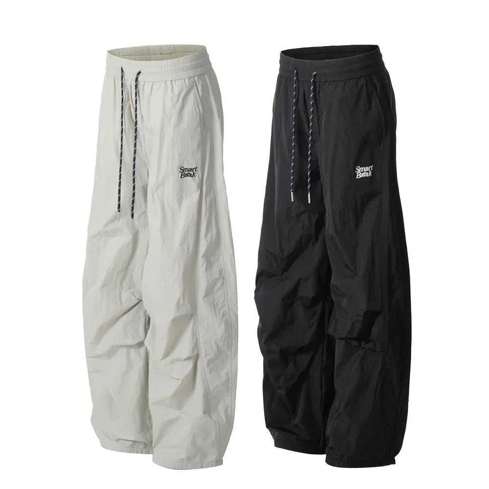 Lightweight Mesh Wide-Leg Track Pants