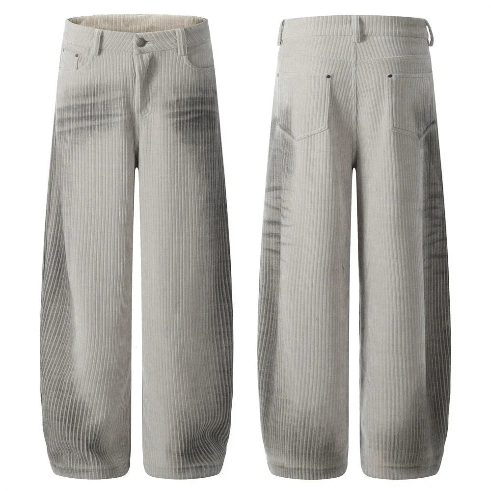Gradient Chenille Wide-Leg Pants
