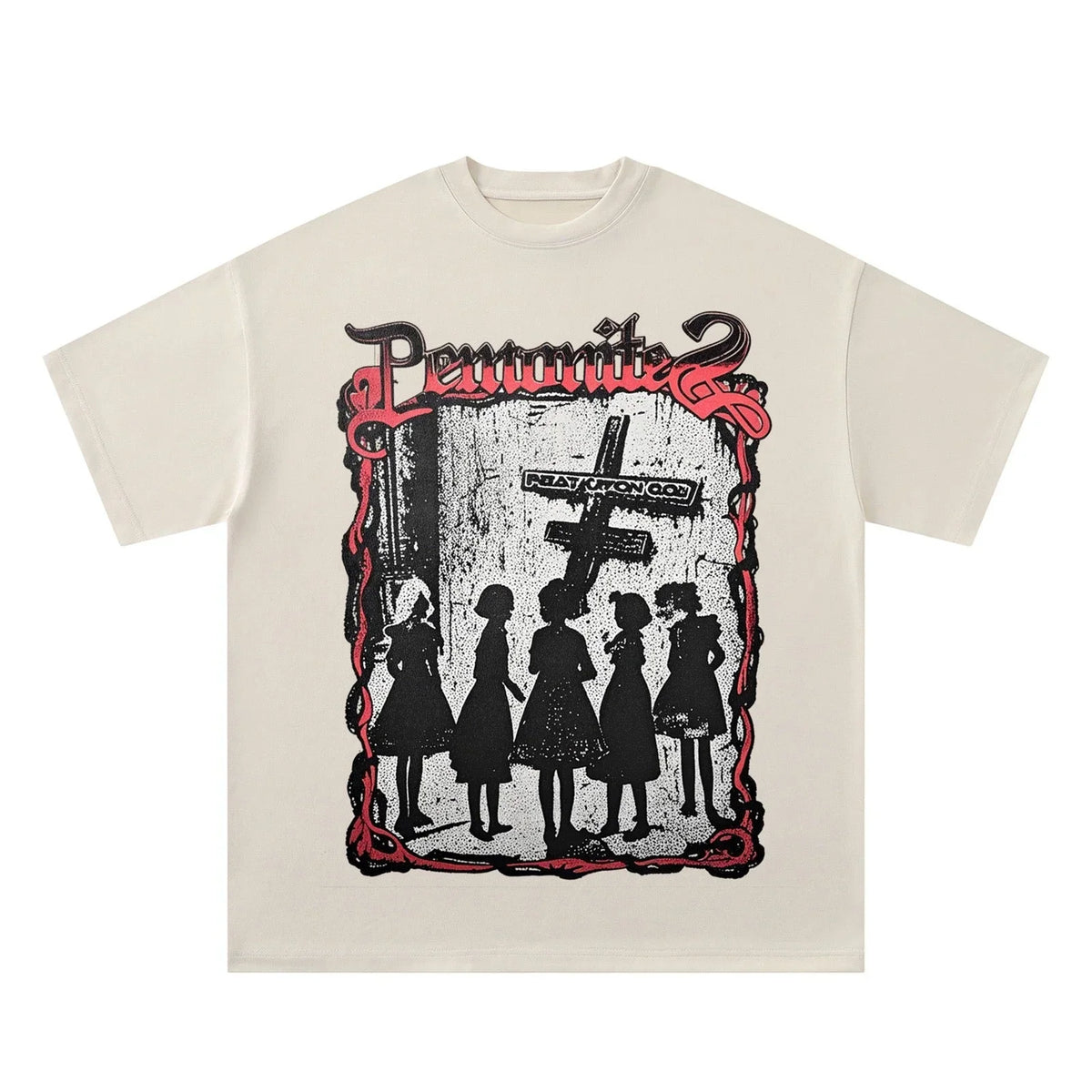 Gothic Cross Graphic Cotton Tee