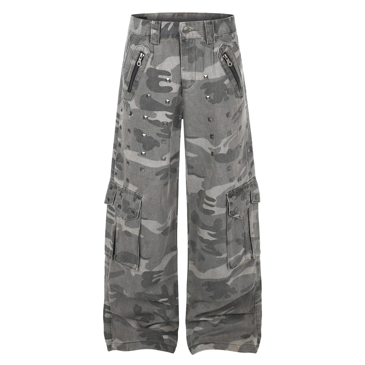 Studded Camo Cargo Pants