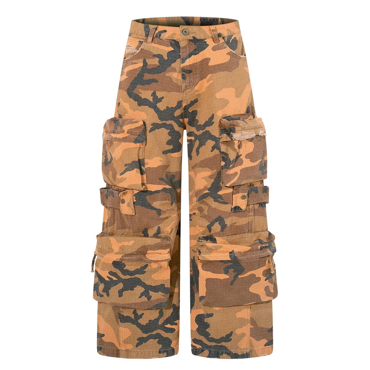 Heavy Tactical Camo Multi-Pocket Cargo Pants
