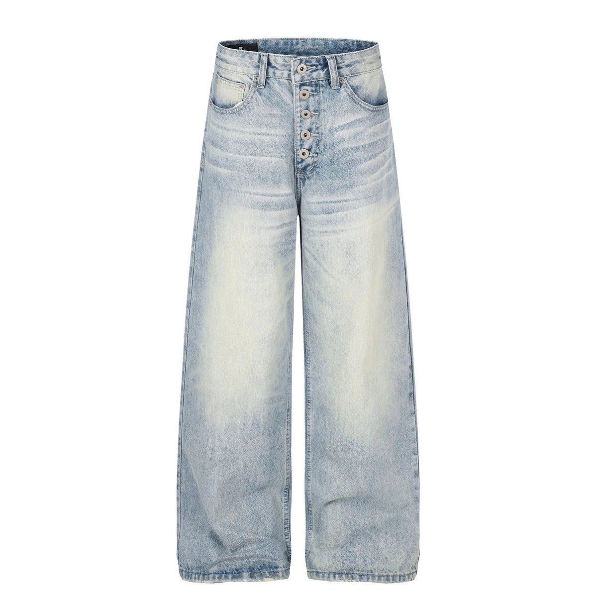 Vintage Washed Wide-Leg Jeans
