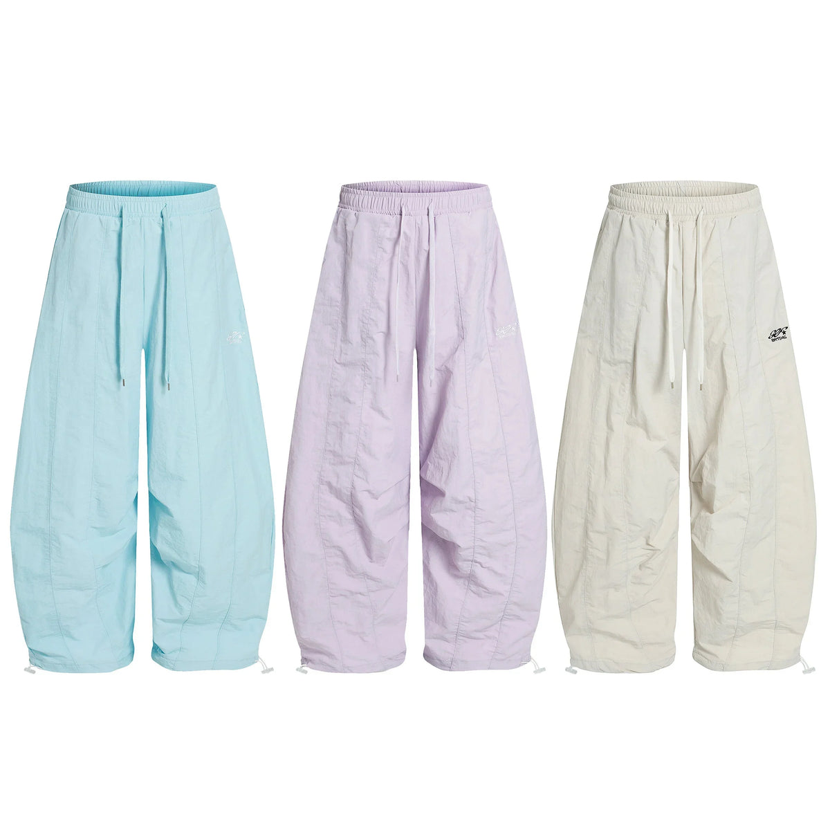 Pastel Nylon Stacked Pants