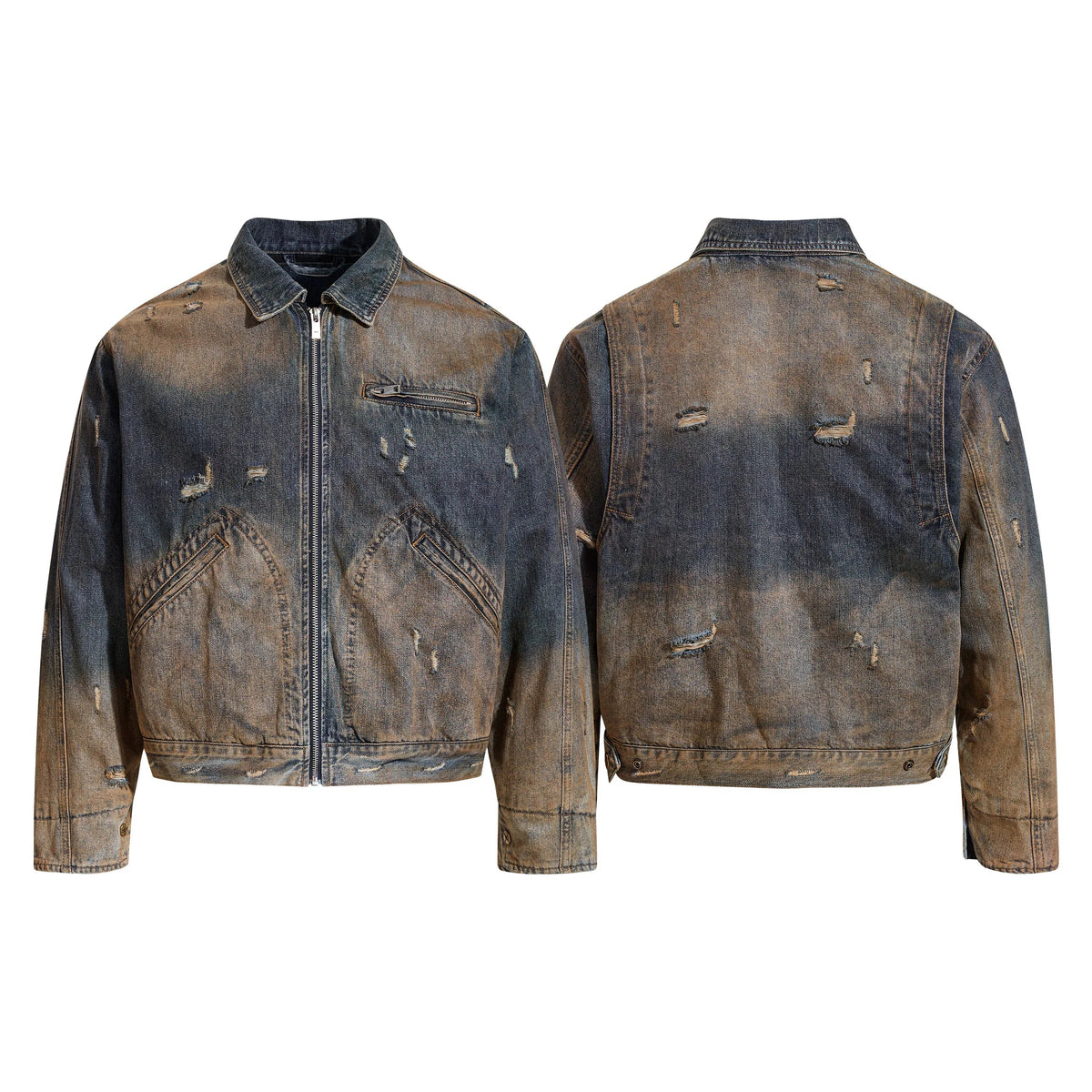 Vintage Distressed Denim Jacket