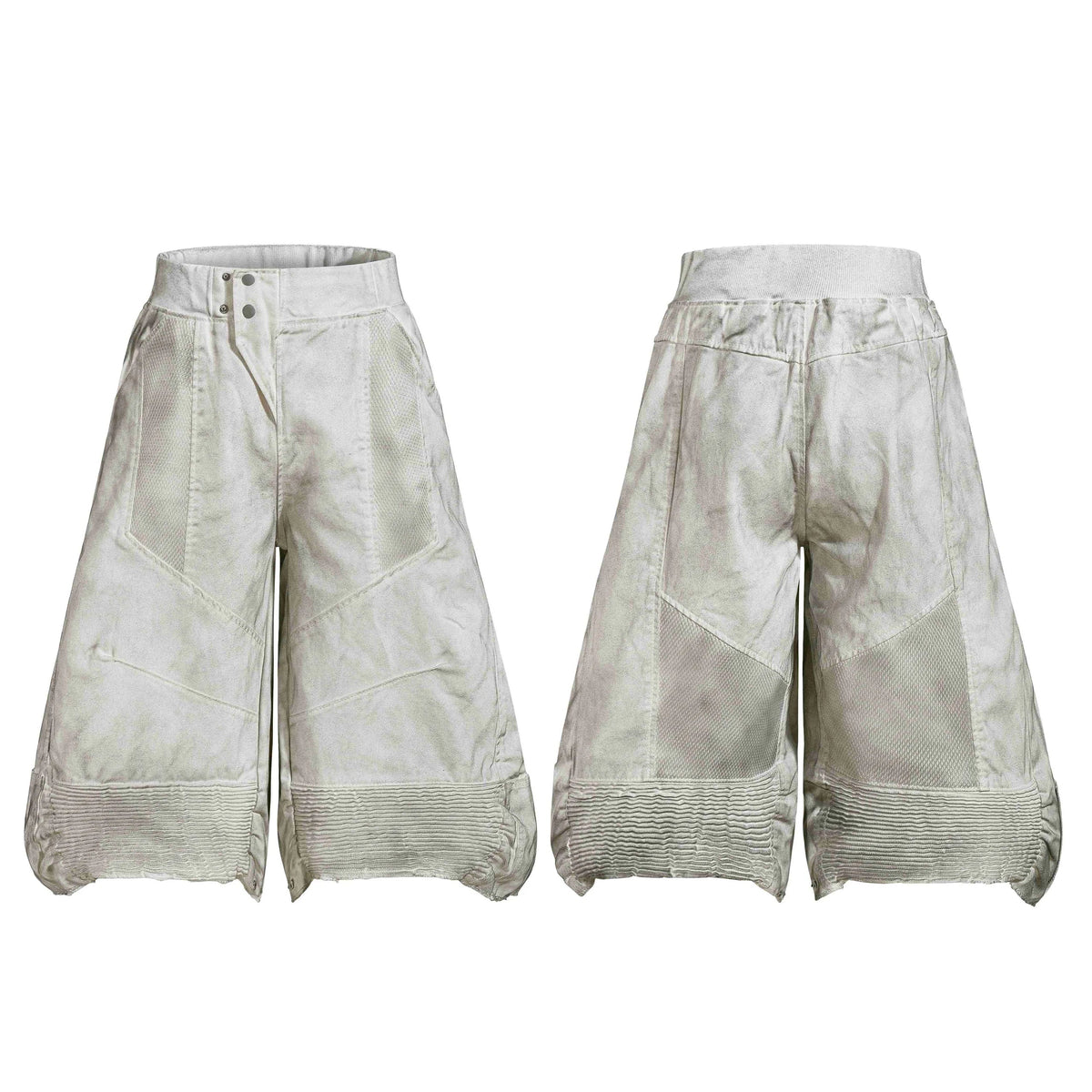 Moto Panel Denim Shorts