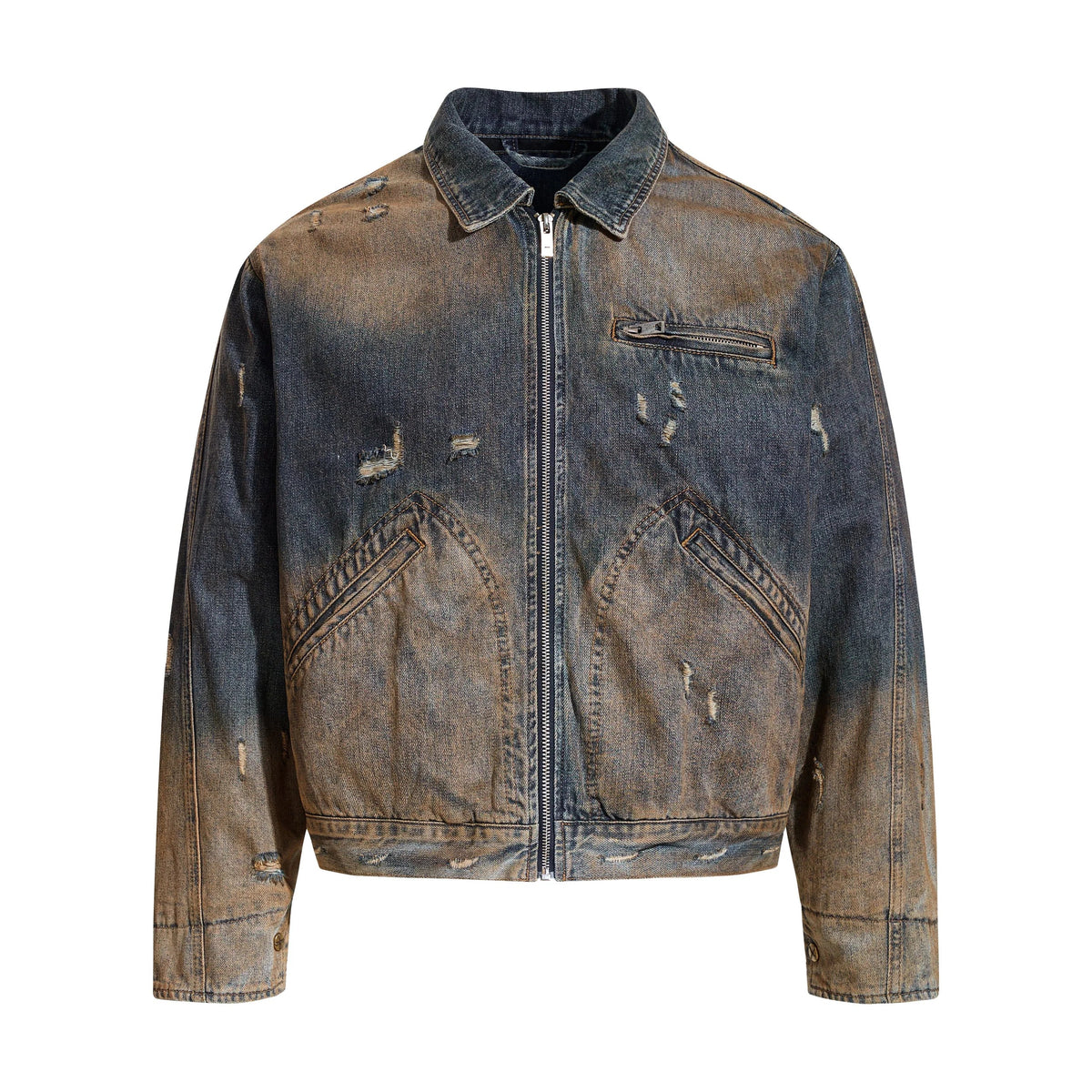 Vintage Distressed Denim Jacket